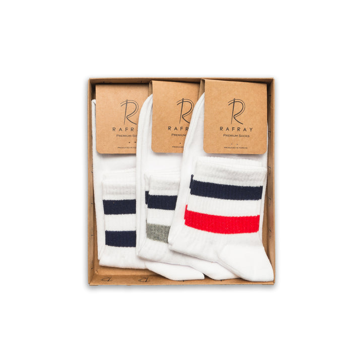 Athletic Striped White