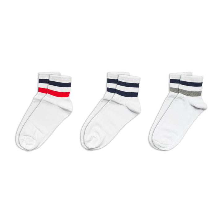 Athletic Striped White