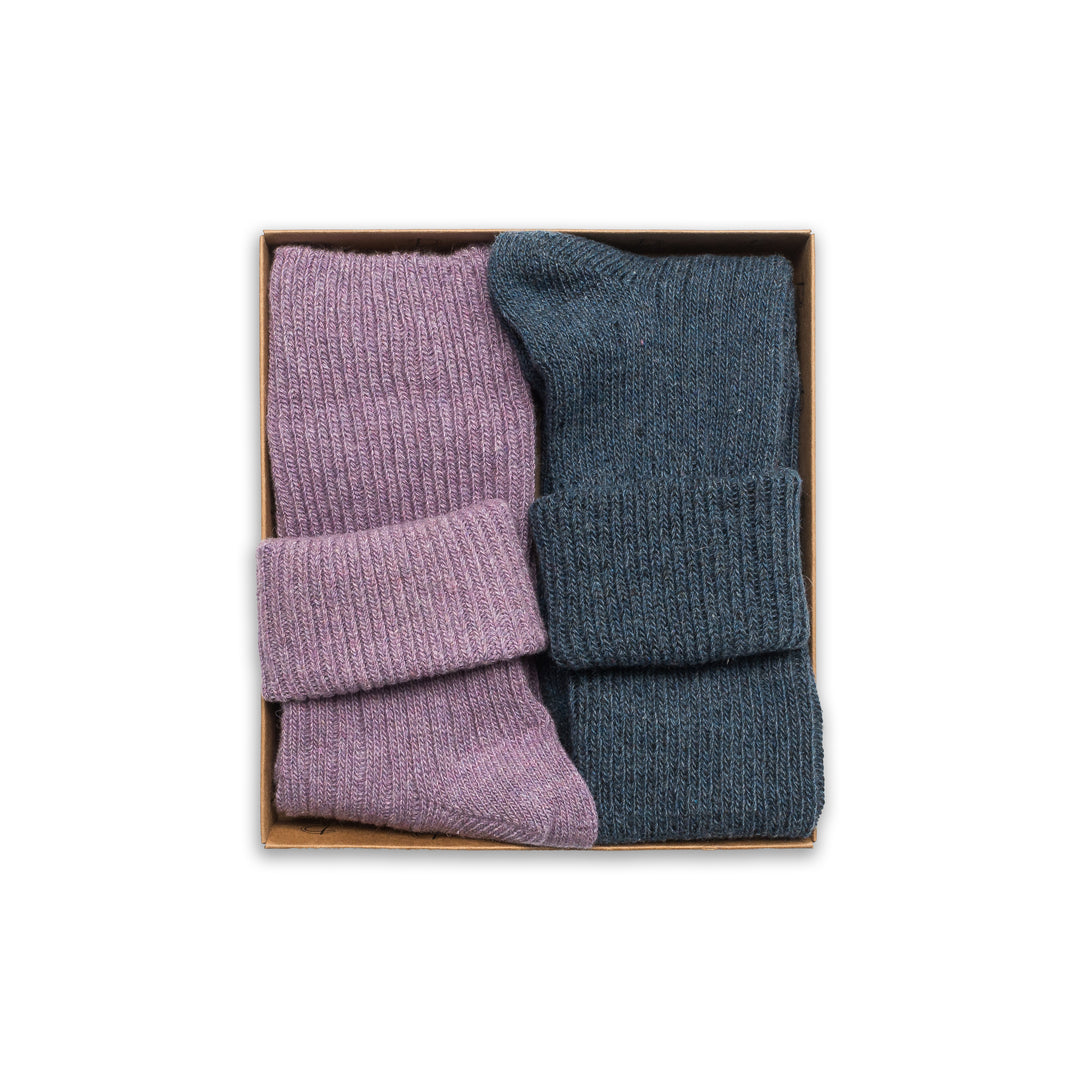 Cozy Ribbed: Lilac & Slate