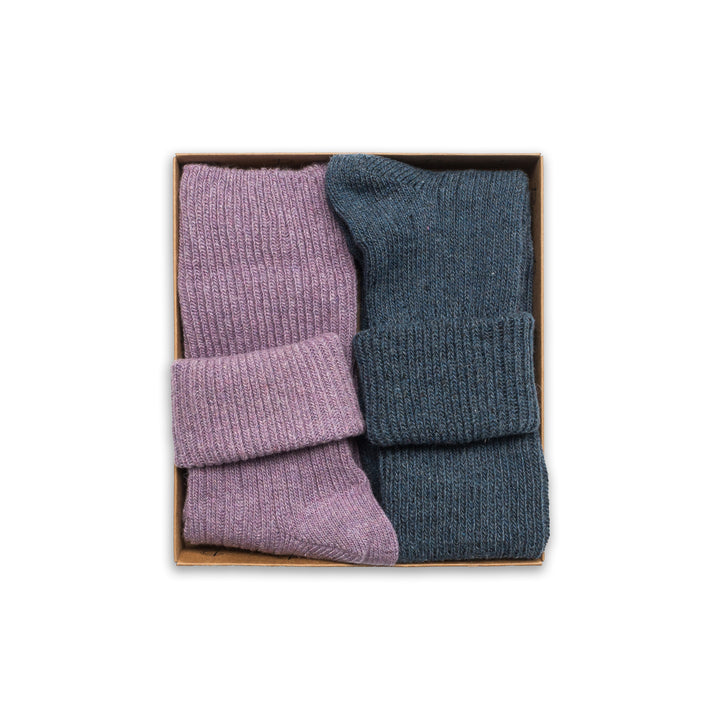 Cozy Ribbed: Lilac & Slate